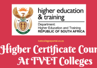 Higher Certificate Courses At TVET Colleges