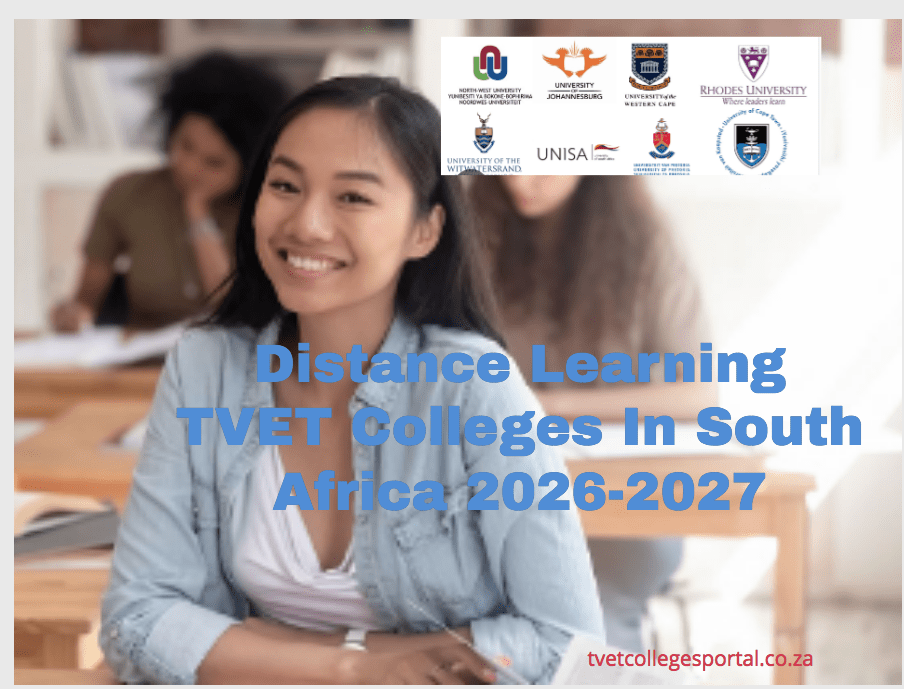 Distance Learning TVET Colleges In South Africa 2026-2027