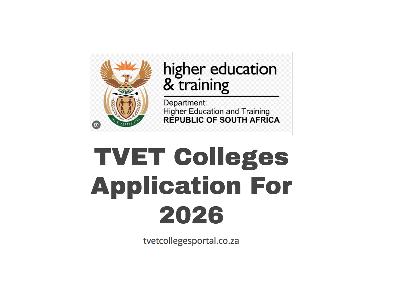 TVET Colleges Application For 2026