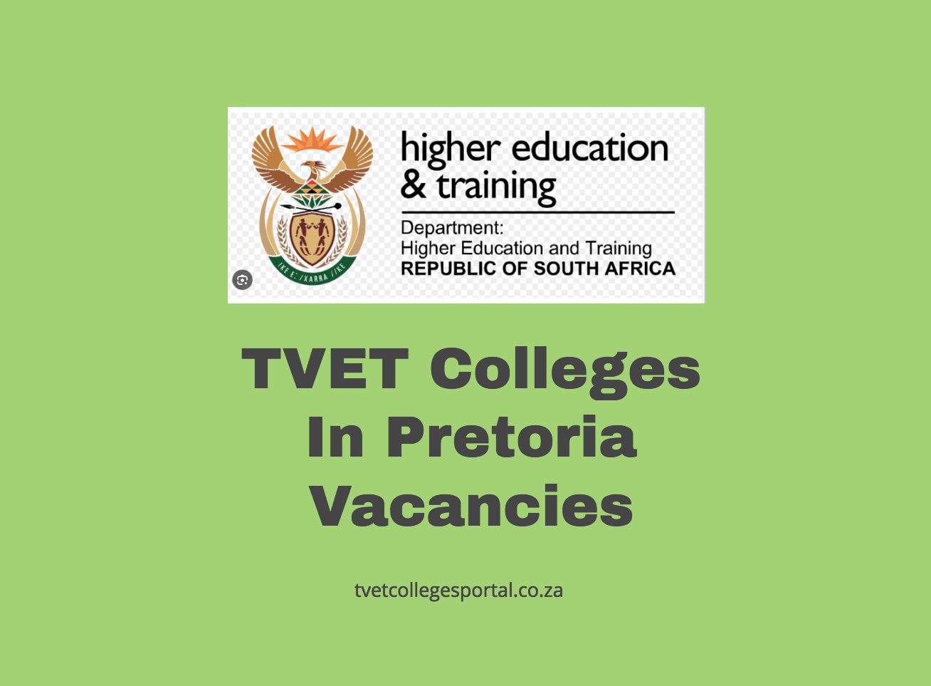 TVET Colleges In Pretoria Vacancies