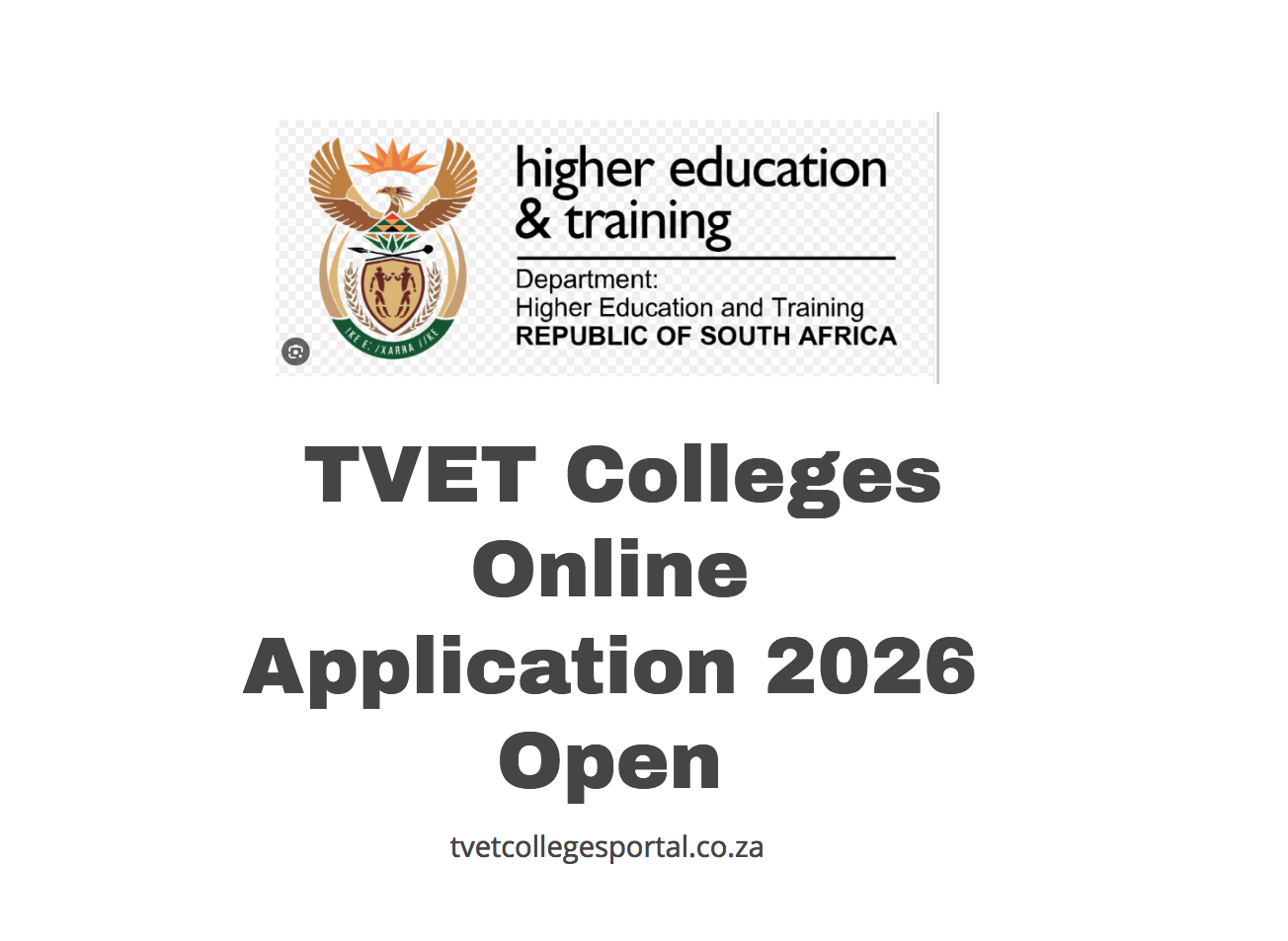  TVET Colleges Online Application 2026 Open
