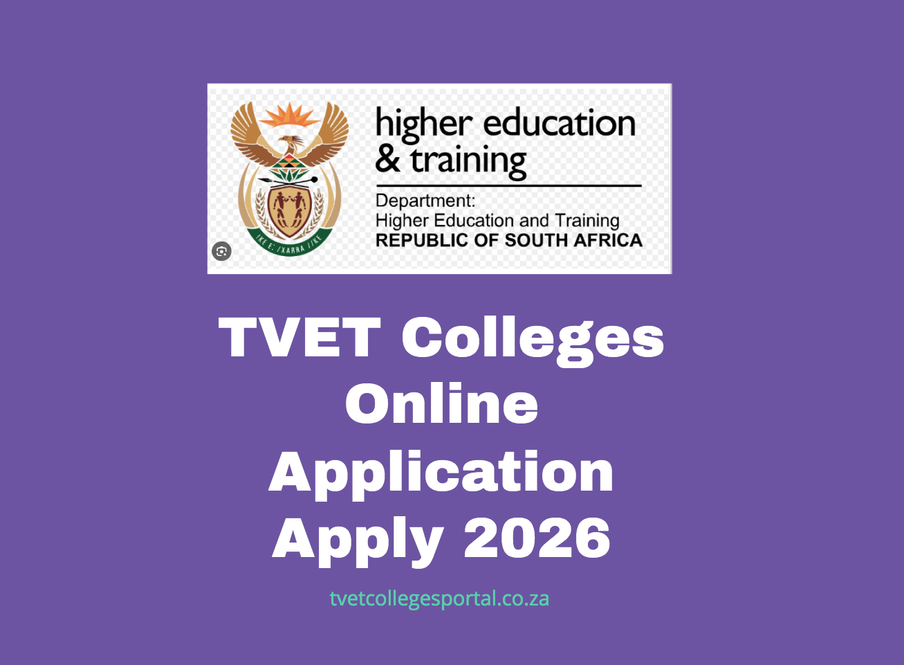 TVET Colleges Online Application Apply 2026