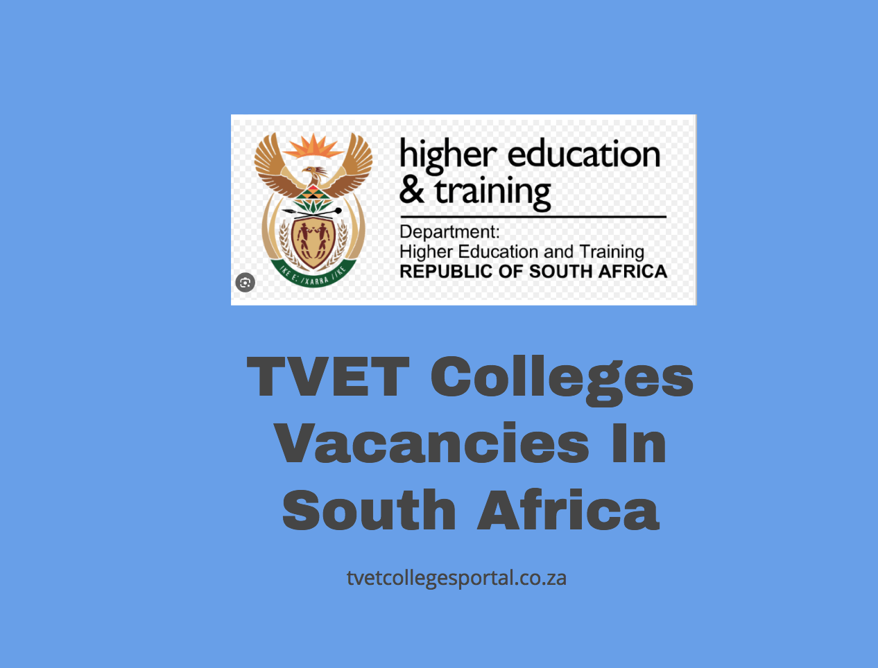 TVET Colleges Vacancies In South Africa