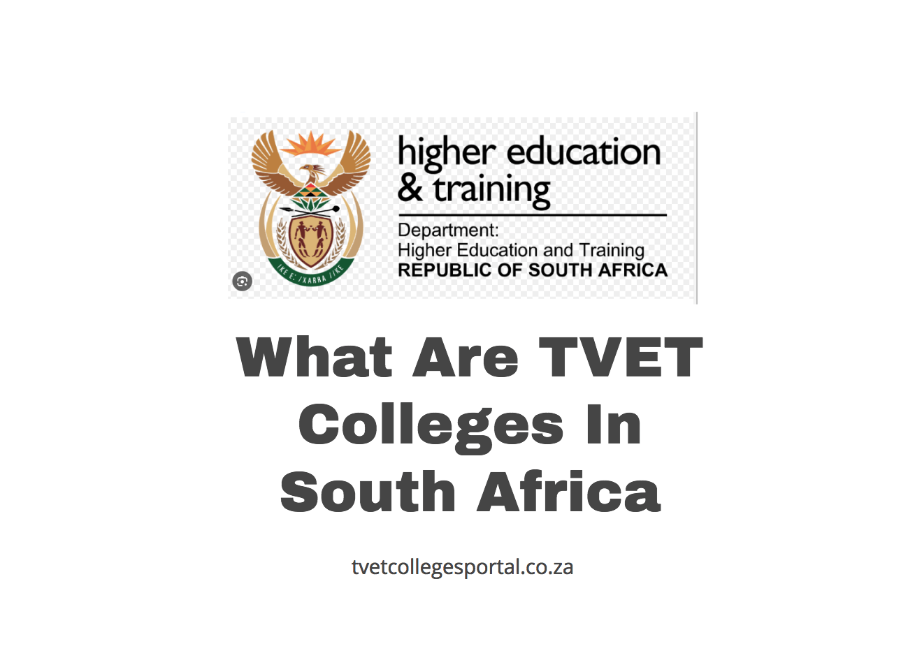 What Are TVET Colleges In South Africa
